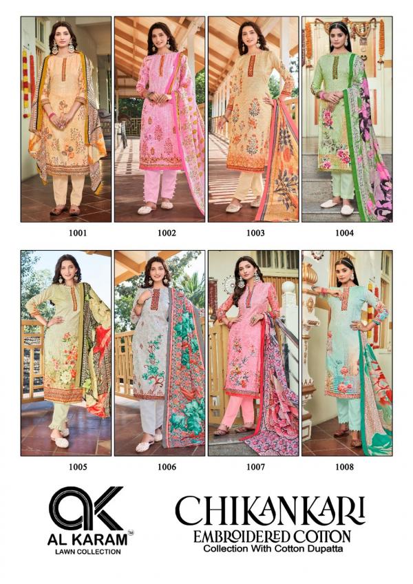 Al Karam Chikankari Vol-1 Cotton Designer Exclusive Dress Material